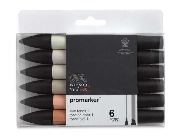 Winsor & Newton Promarker Skin tones 1 Set of 6 :: Art Stop
