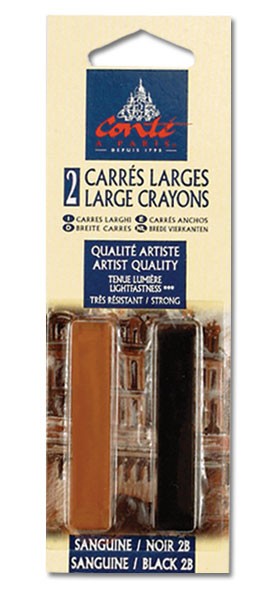 Conte Crayon 2-Pack (Traditional): White 2B