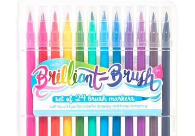 Ooly Brilliant Brush Set of 24 Soft Brush Tip Markers
