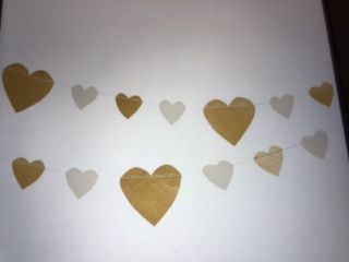 Gold Heart Paper Garland