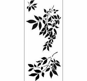 4x9 Gentle Leaves Slimline Stencil