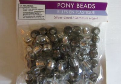 CraftMedley Barrel Pony Beads Silver-Lined/Garniture argent