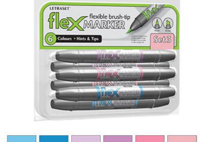 Letraset Flexible Brush-Tip Marker Set 3