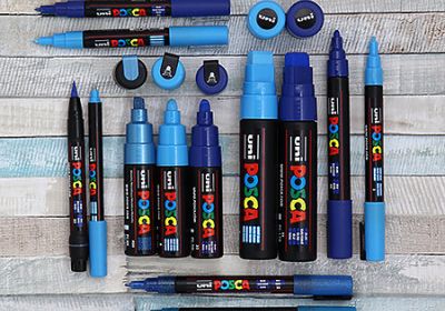 POSCA Acrylic Paint Markers, PC-8K Broad Chisel, Red