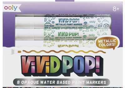 Ooly Vivid Pop Metallic Paint Marker Set 8