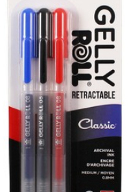 Gelly Roll Retractable Gel Pens 3 pack