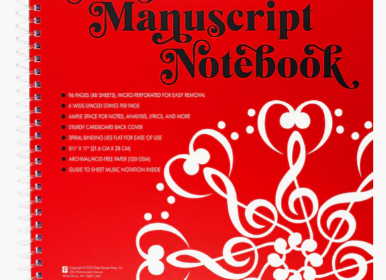 Wide Staff Music Manuscript Notebook