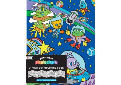 Ooly Panorama 6' Fold Out Coloring Book Wacky Alien Universe