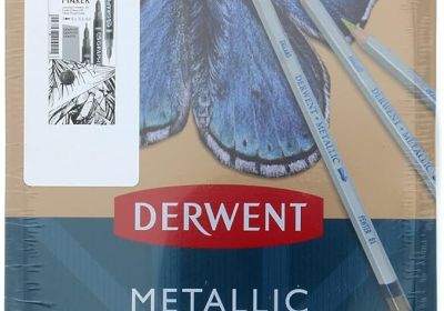 Derwent Metallic Colored Pencil 12 Set w/Bonus Pen Set