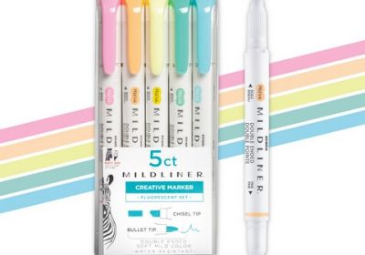 Zebra Midliner Double Ended Warm Colors Highlighter 5 ct