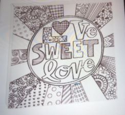 Love Sweet Love Magnetic Coloring Canvas