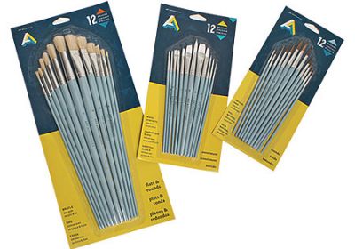 AA LH White Nylon Brush 12 Set