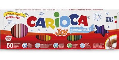 Carioca Joy Fine Tip Felt Pens - 50 PCS