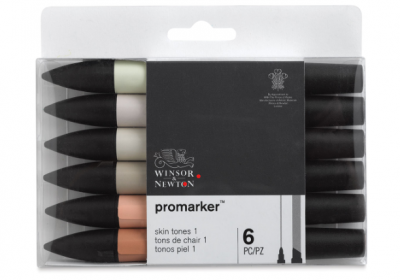 Winsor & Newton Promarker Skin tones 1 Set of 6