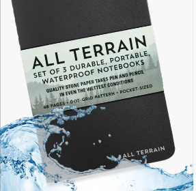 All Terrain Set of 3 Durable, Portable, Waterproof Notebooks