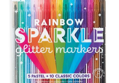 Rainbow Sparkle Glitter Markers Set 15