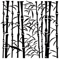 6 x 6  Stencil Mini Bamboo