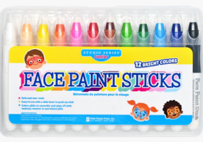 Face Paint Sticks 12 Bright Colors