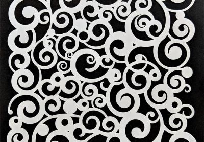 6x6 Stencil Cosmic Swirl