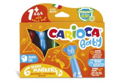 Carioca Baby Superwashable Teddy Markers 1+ Set of 6