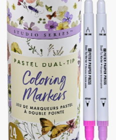 Studio Series Pastel Dual-Tip Coloring Marker 24 Set