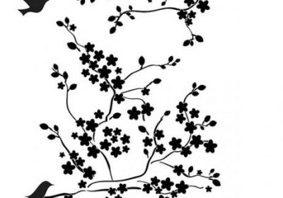 6 x 6 Mini Cherry Blossoms Stencil