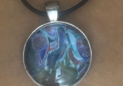 Acrylic Pour Necklace 39
