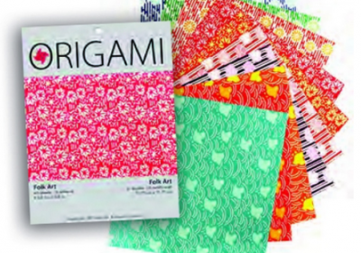 Yasutomo Origami Paper Folk Art 40 Shts 10 Patterns 40 Shts 4 5/8
