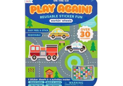 Ooly Play Again! Reusable Sticker Fun-Workin' Wheels