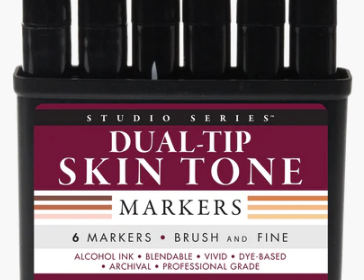 Studio Series Dual-Tip Sin Tone Marker Set 6
