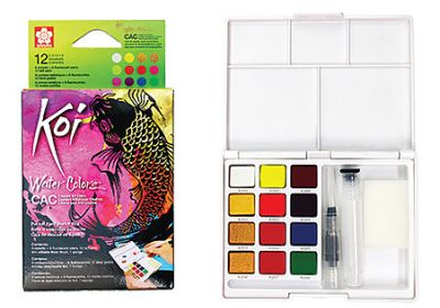 Koi 24 Creative Art Colors Pocket Field Sketch Box