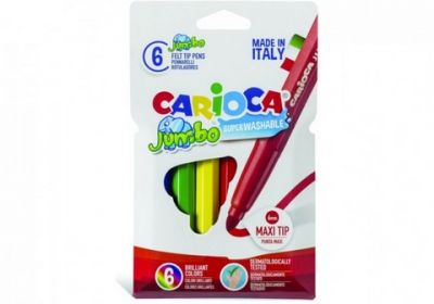 Carioca Jumbo Super Washable Markers - 6 PCS