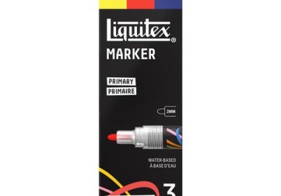 New-Liquitex 3 piece Primary Set Paint Markers