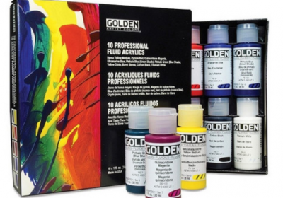 Golden 10 Professional Fluid Acrylics Set 1 fl. oz.