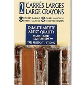 Conte` 2 large Crayons Bistre/White