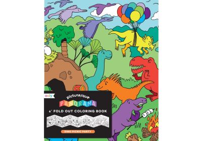 Ooly Panorama 6' Fold Out Coloring Book Dino Picnic Party