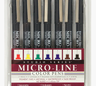 Micro-Line Color Pen Set 7