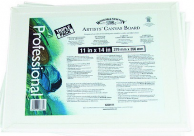 Winsor & Newton Professional Canvas Panels 8 x 10 Triple Pack