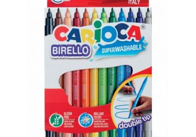 Carioca Birello Double Tip Felt Pens - 12PCS