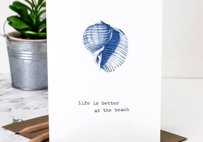 Life is better at the beach-Greeting Card