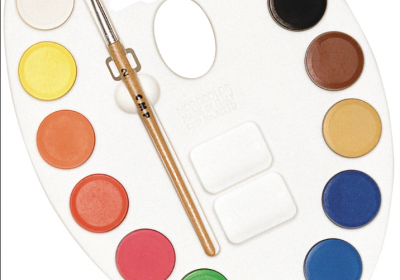 Richeson Oval Palette Shaped Fluorescent W/C Set 12