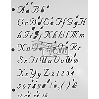 8.5 x 11 Letter Stencil Gracefull  Letters