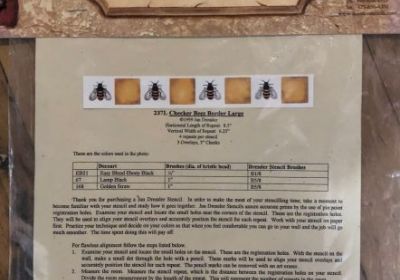Jan Dressler Stencils 237L Checker Beez Border Large
