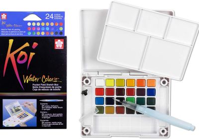 Koi 24 Color Transparent W/C Pocket Box