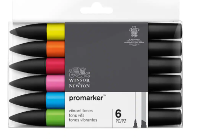 Winsor & Newton Promarker Vibrant tones 1 Set of 6