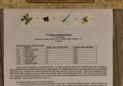 Jan Dressler Stencils 823_Maizy's Meadow Border