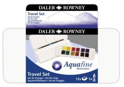 Daler Rowney Aquafine Watercolor Travel Set 12