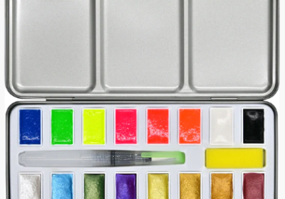 Studio Series Metallic & Neon Watercolor Paint Set 18 Colors