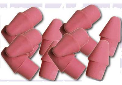 12 Neon Pink Pearl Erasers