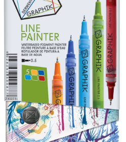 Derwent Graphik Line Painter .05 Set of Five w/case #03